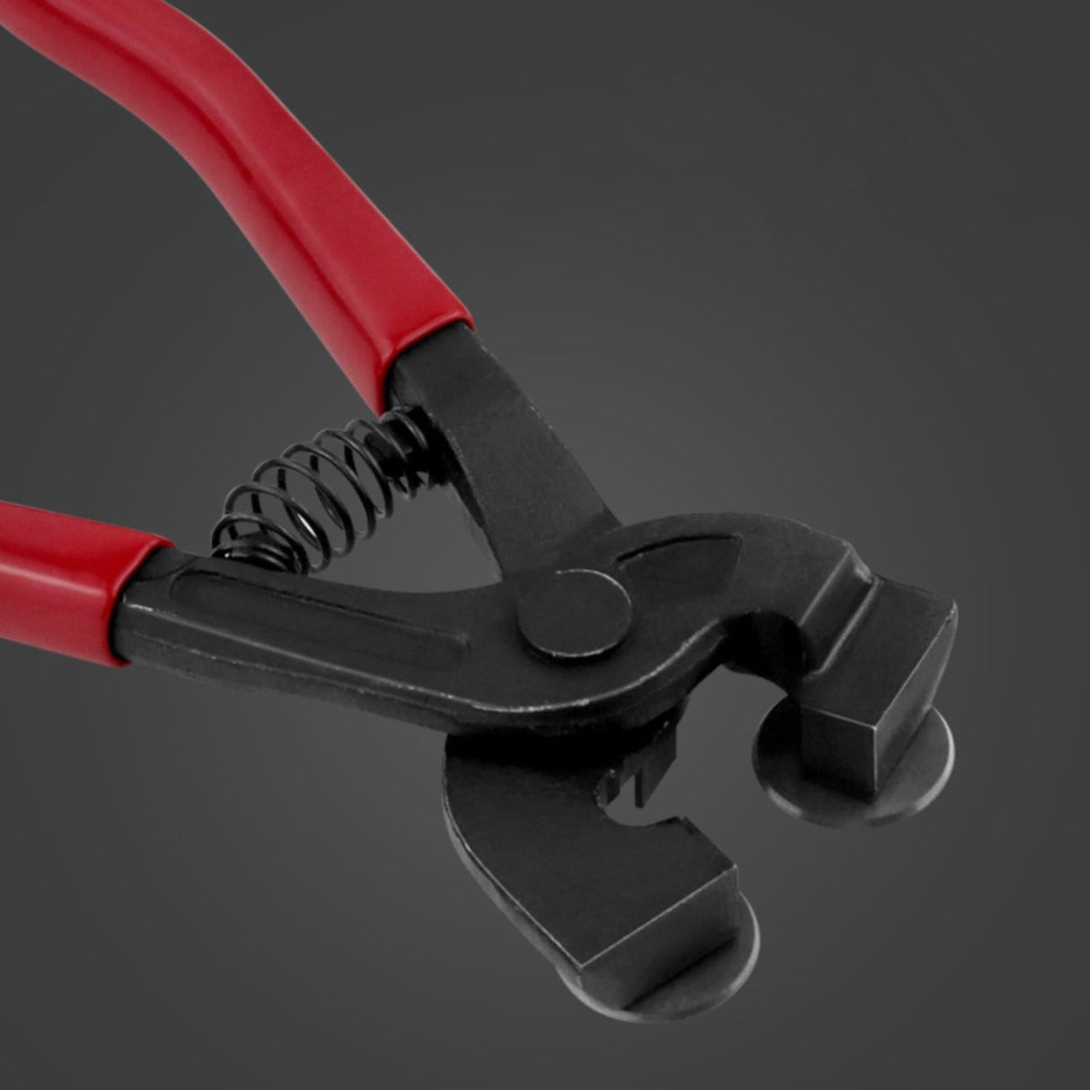 Glass Tile Nippers, Heavy Duty Wheeled Glass Mosaic Nipper, Glass Nippers with Soft Rubber Handle for Stained Glass, Ceramic Tile Nipper Mosaic Tools, 1 Pcs, 8.07x2.0 8.07" x 2.0" Red