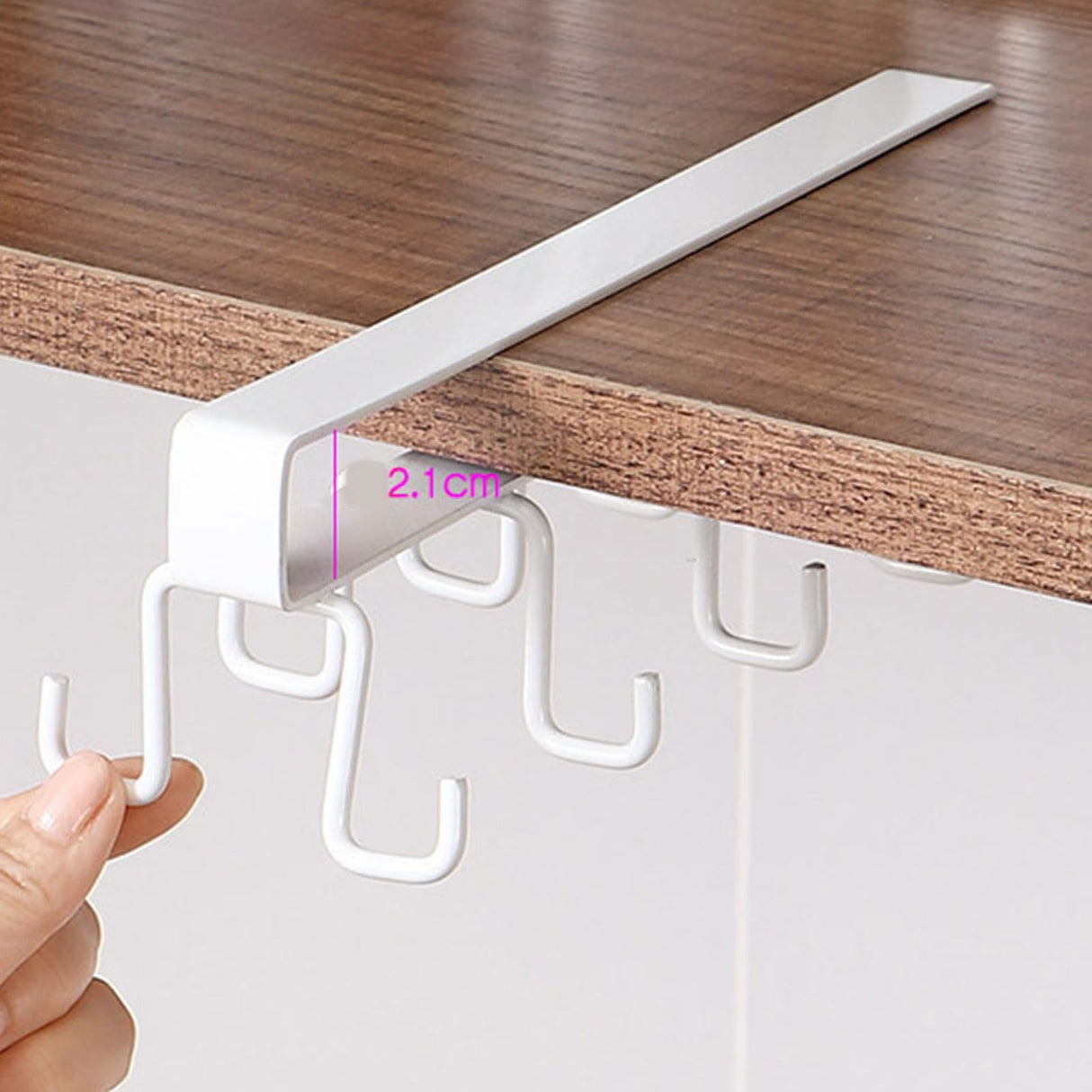 Under Cabinet Storage Mug Hooks, Under Cabinet Utensil Holder Hanger Hook, Double Sided Utensil Racks Coffee Mug Holder for Kitchen Storage, 12 Hooks, 10.03x3.15x2.75 10.03" x 3.15" x 2.75" Black