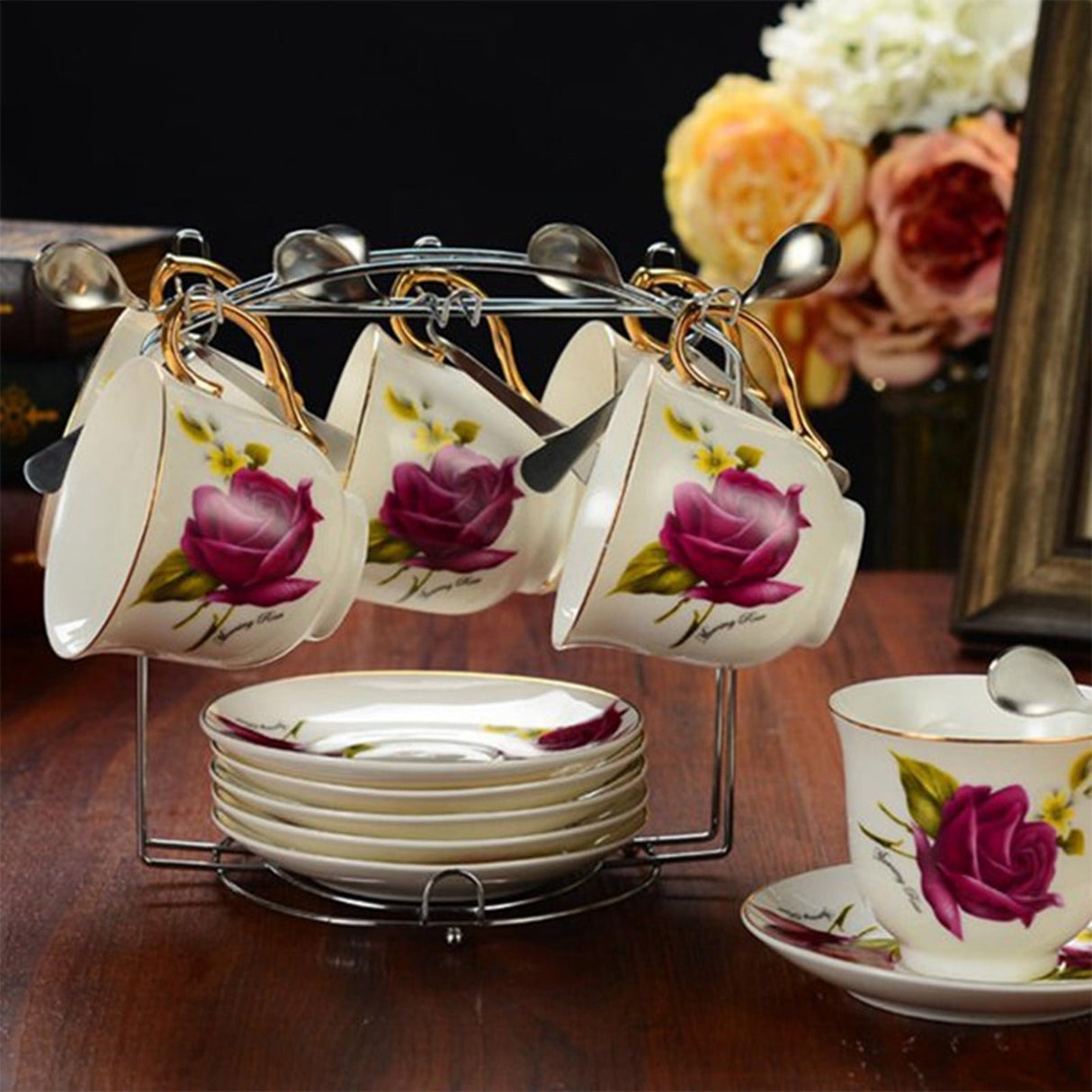 Under Cabinet Storage Mug Hooks, Under Cabinet Utensil Holder Hanger Hook, Double Sided Utensil Racks Coffee Mug Holder for Kitchen Storage, 12 Hooks, 10.03x3.15x2.75 7.3" x 6.7" x 8.2" Silver