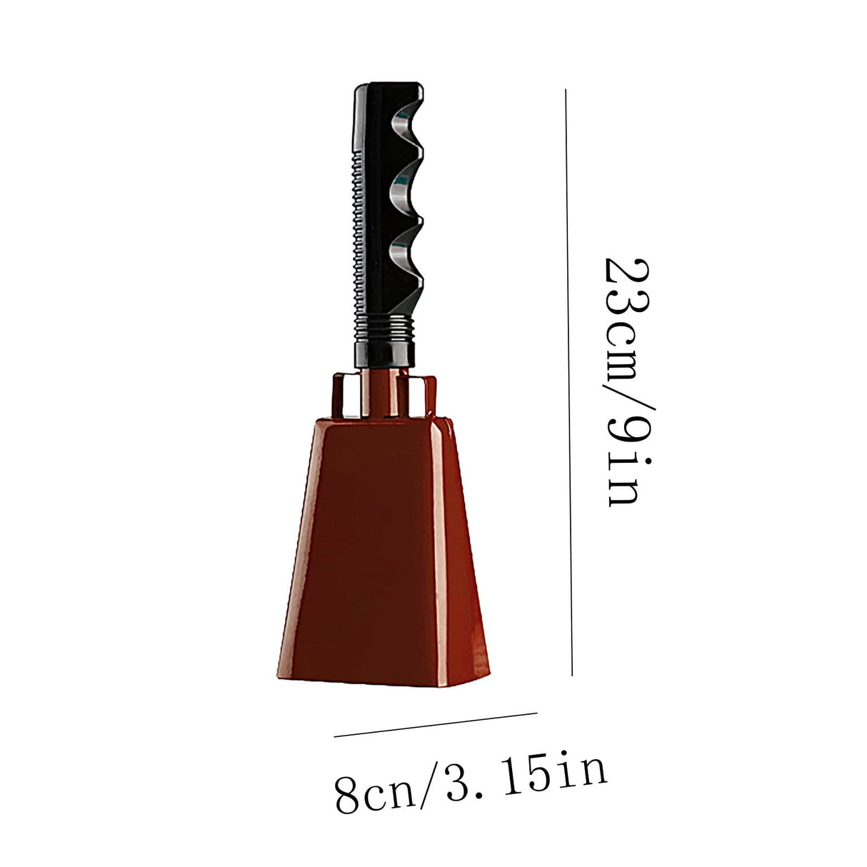 120dB Loud Brass Cowbell with Non-Slip Handle and Adjustable Strap,Perfect for Sporting Events like Baseball and Football Games,Also Ideal for Graduations,Parades,and Cheerleading Activities Coffee