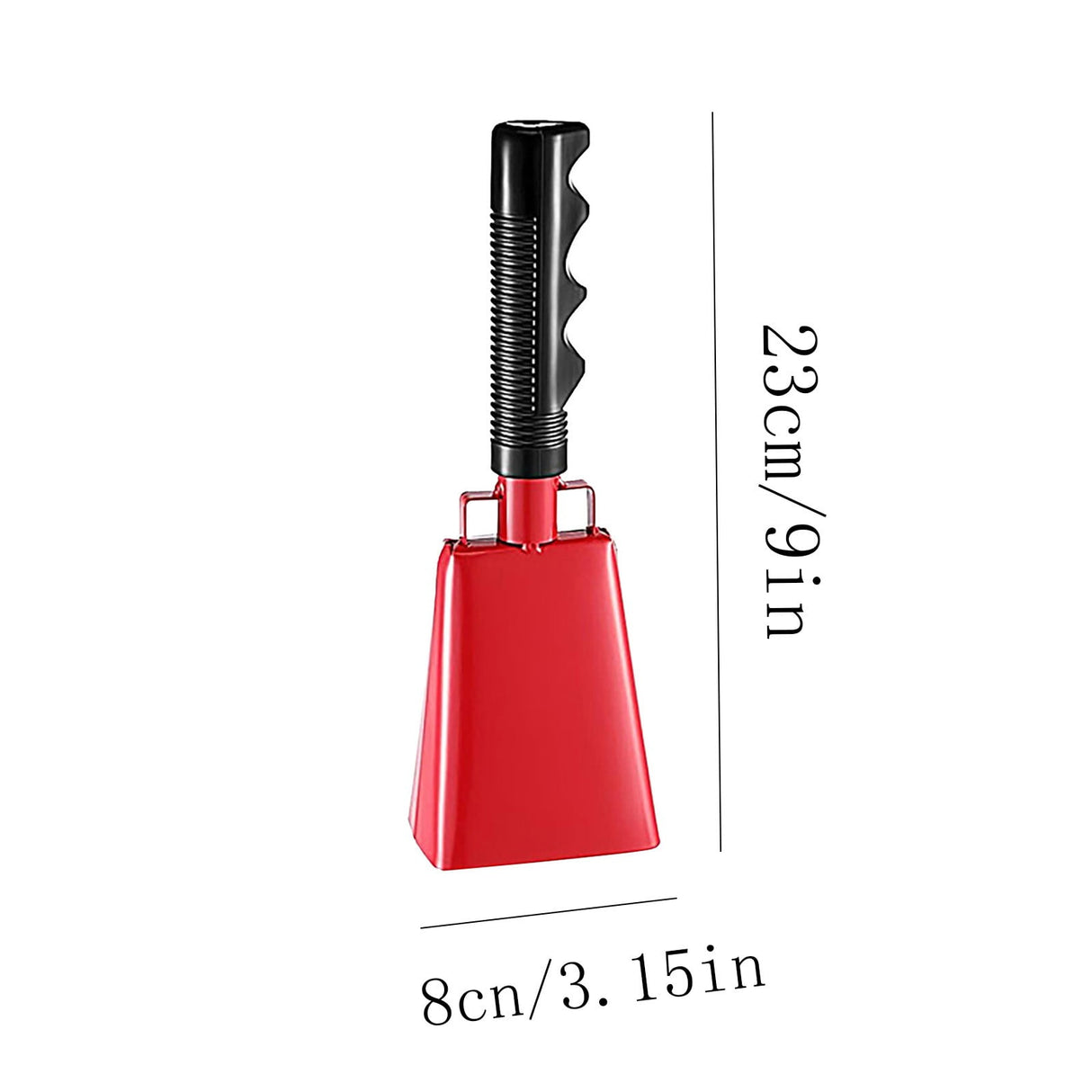 120dB Loud Brass Cowbell with Non-Slip Handle and Adjustable Strap,Perfect for Sporting Events like Baseball and Football Games,Also Ideal for Graduations,Parades,and Cheerleading Activities Red