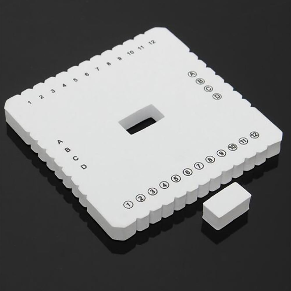 \u200bKumihimo Disk Braiding Wheel Lightweight & Convenient Friendship Bracelet Disc Square & Round Kumihimo Supplies for Beading & Bracelet Weaving Kit DIY, 1 Set, 3.94"x3.94 3.94" x 3.94" White