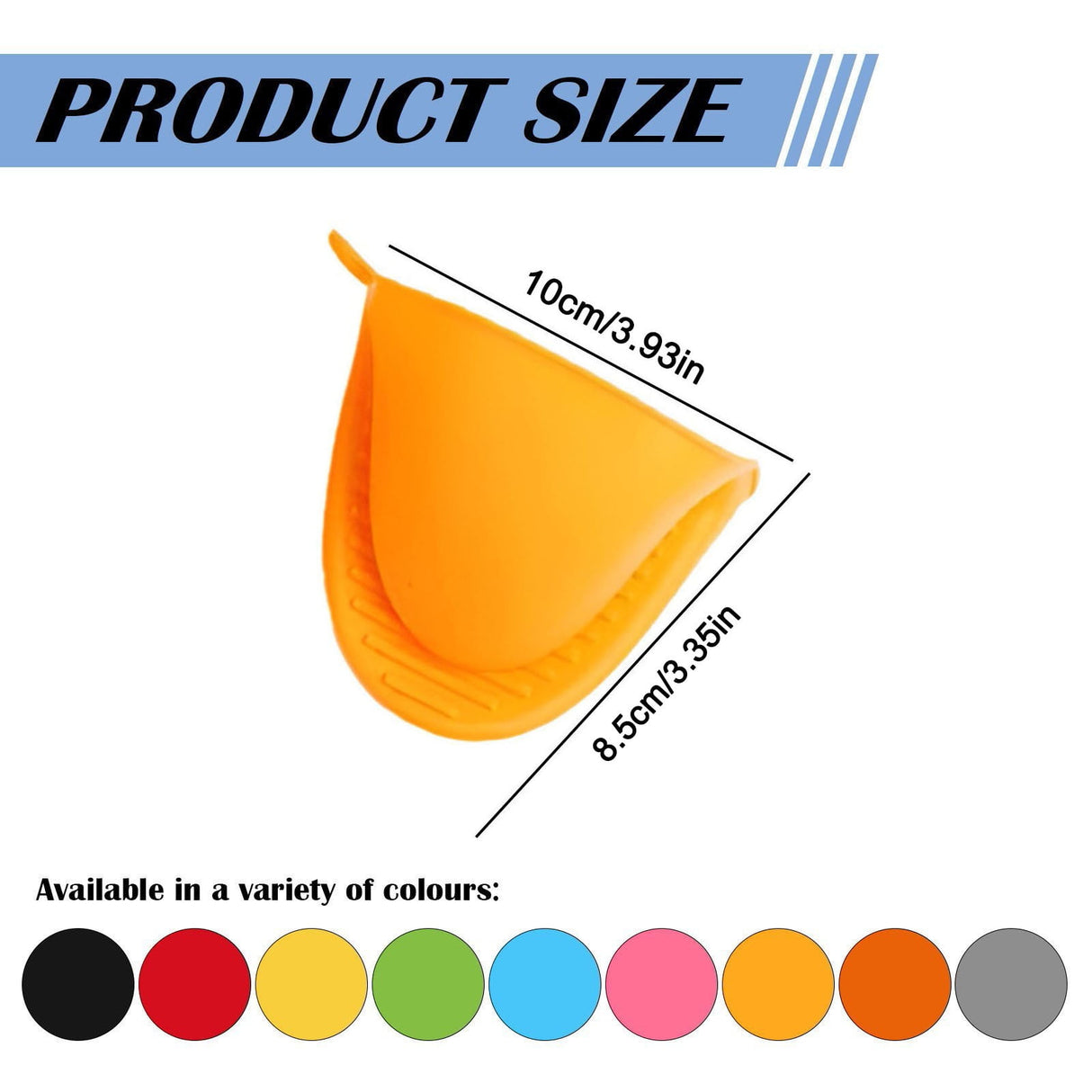 Oven Mitts Heat Resistant, Mini Oven Mitts, Mini Silicone Oven Gloves,Pinch Grips Mitts Potholder for Kitchen Cooking & Baking, 1 Pcs, 3.93x3.35 3.93" x 3.35" Dark Orange