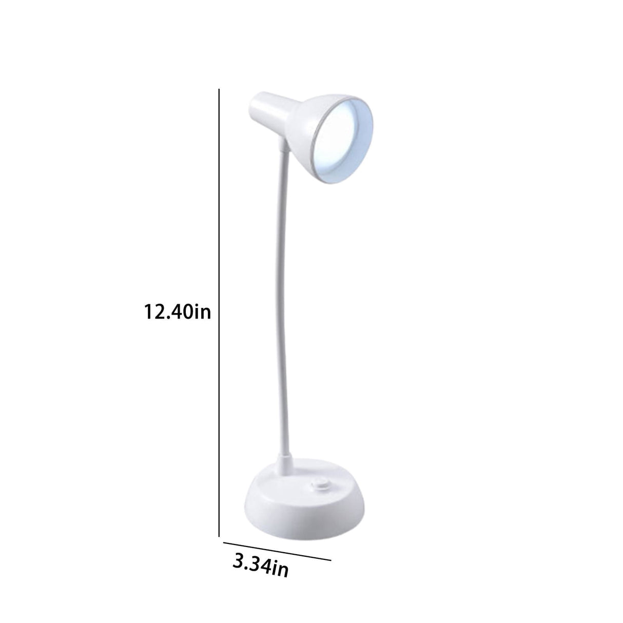 Cute Pink Desk Lamp with USB Charging Port,Dimmable LED Table Lamp for Home Office,Flexible Neck Reading Light with Auto Dimming,Power Adapter Included,LED Eye Protection Table Lamp White