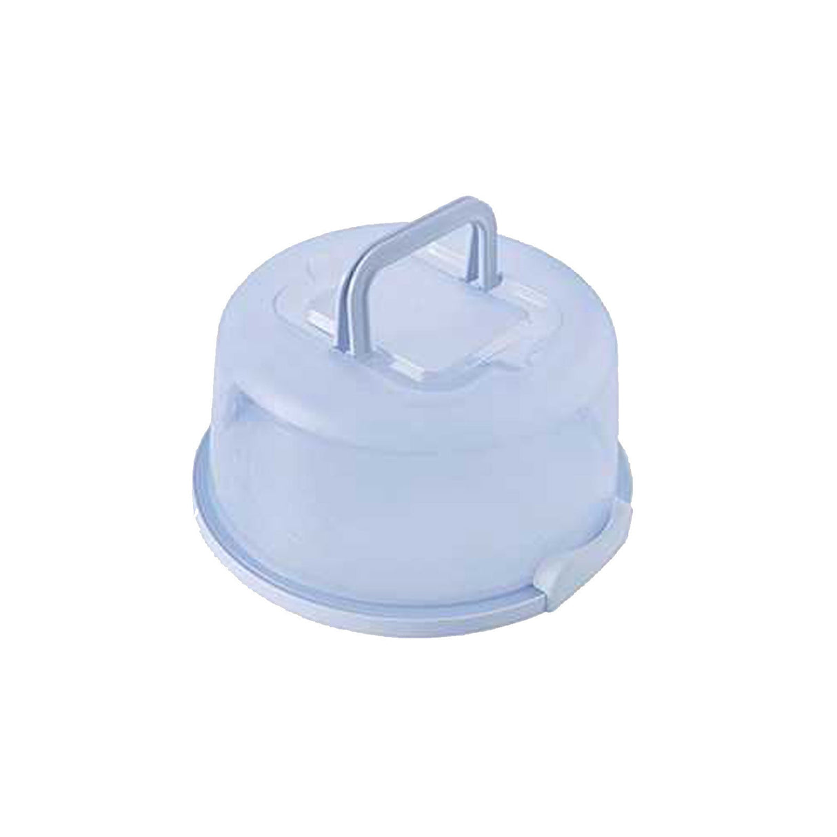 Portable Cake Storage Box, Transparent Plastic Cover with Snap Locks for Freshness, 26x22.5x13.5cm Airtight Container for Cupcakes or Snacks, Refrigerator-Safe and Odor-Proof Design Light Blue