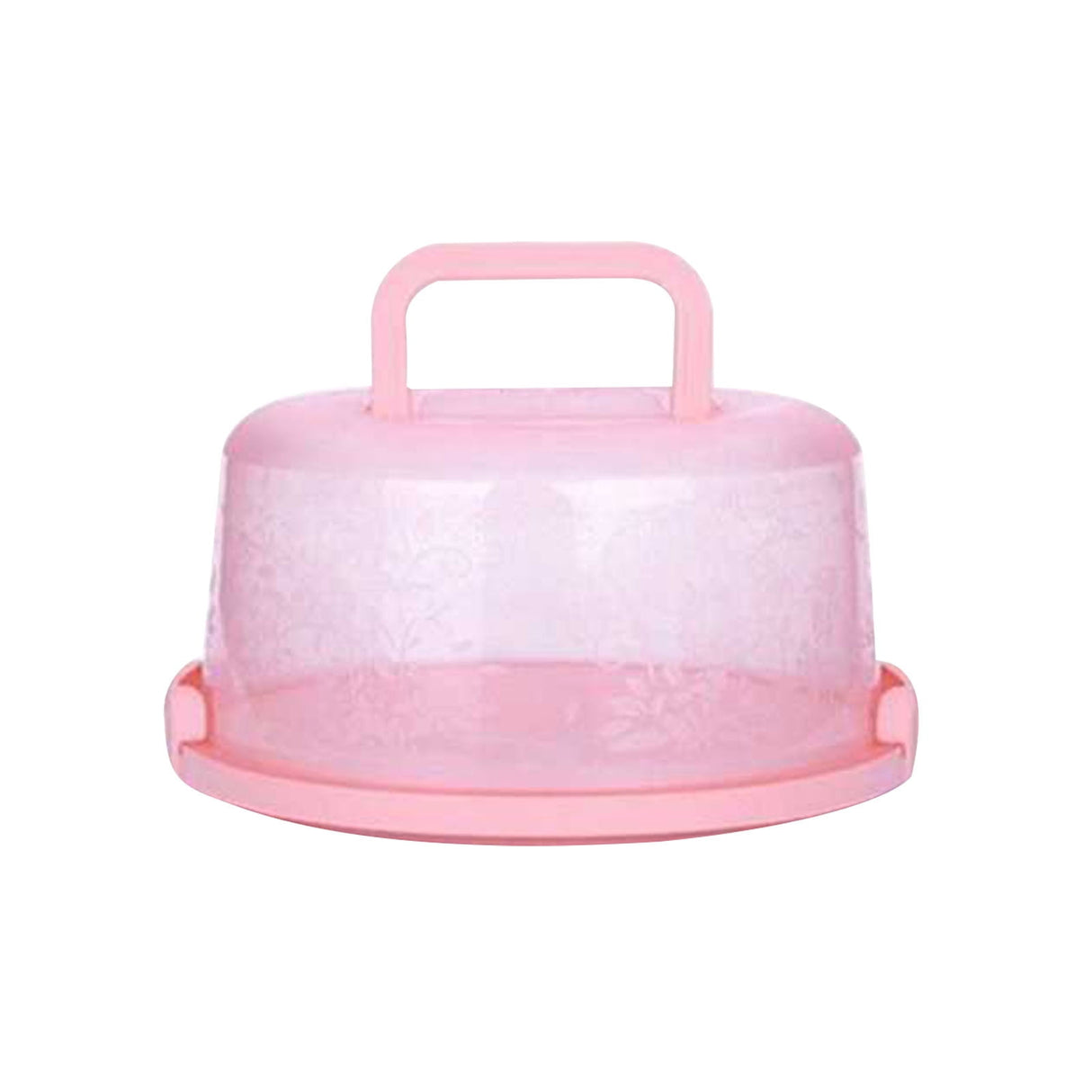Portable Cake Storage Box, Transparent Plastic Cover with Snap Locks for Freshness, 26x22.5x13.5cm Airtight Container for Cupcakes or Snacks, Refrigerator-Safe and Odor-Proof Design Pink