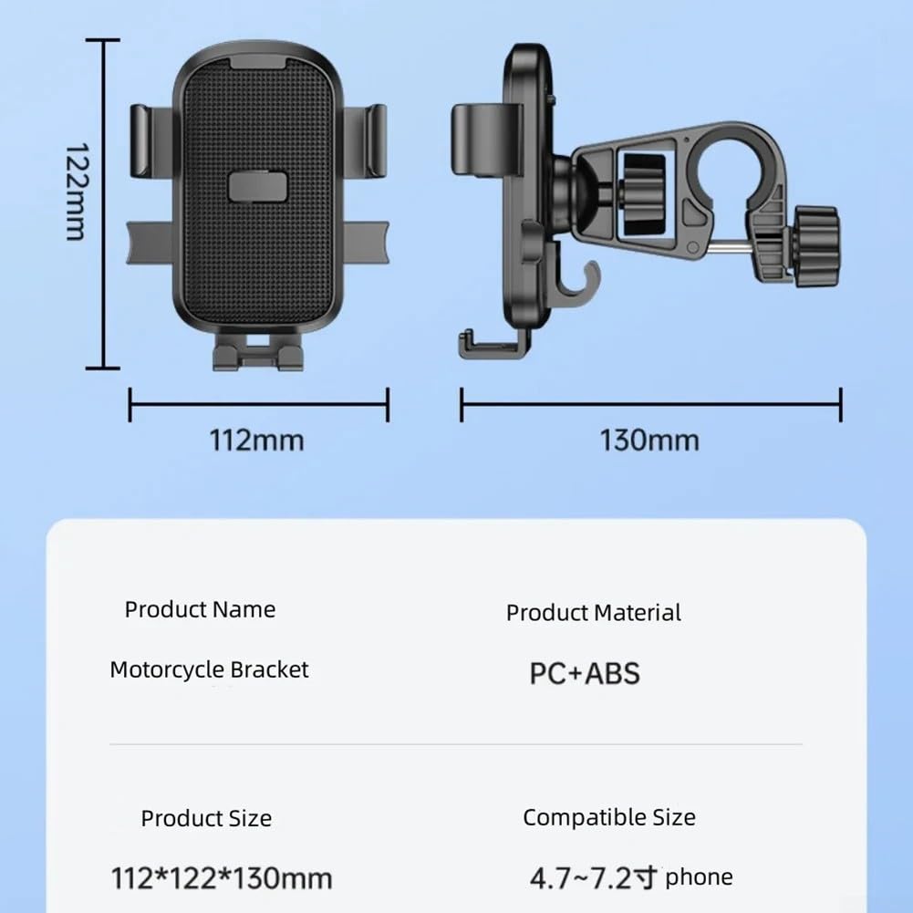 Universal Bicycle Phone Holder with 360 Degree Rotation and Secure Handlebar Mount for Bikes, Scooters and Motorcycles, Yellow