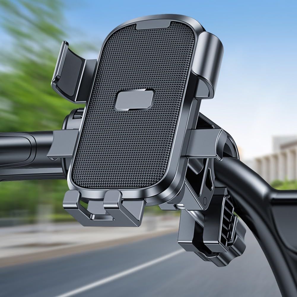 Universal Bicycle Phone Holder with 360 Degree Rotation and Secure Handlebar Mount for Bikes, Scooters and Motorcycles, Yellow