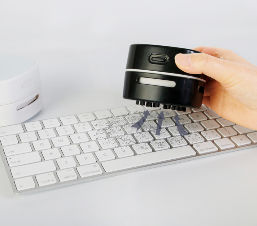 Desk Vacuum Cleaner - Mini Vacuum Cleaner - Table Vacuum Cleaner - Handheld Vacuum Cleaner - Wireless Charger - 2 in 1 - USB Rechargeable - Portable Vacuum Cleaner - Desk Accessories - Gadget - Keyboard Cleaner - Compact - Phone Charger - White - 1 Piece