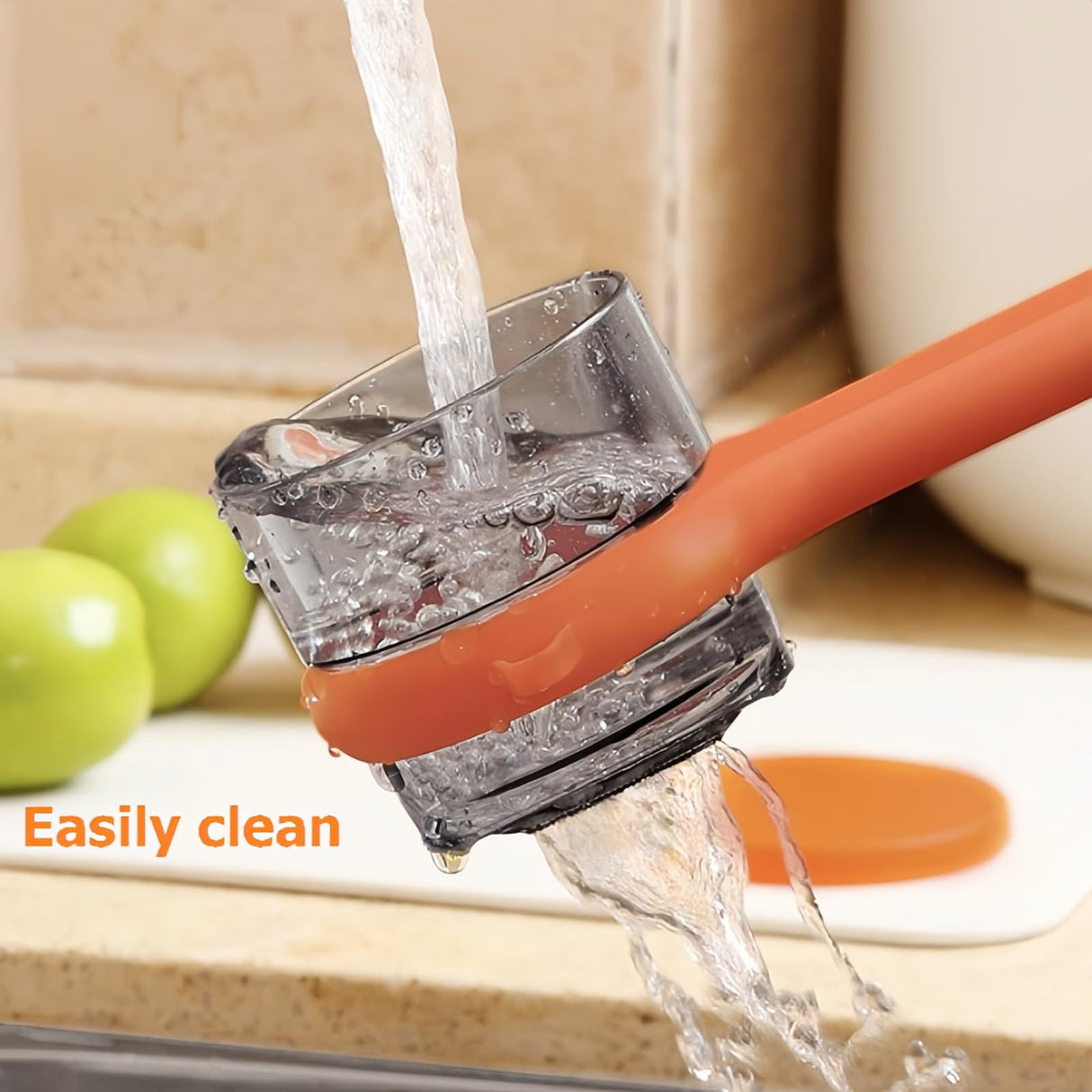 Vegetable Peeler with Collecting Tray, Stainless Steel Fruit and Potato Peeler for Cucumbers, Apples and Carrots, Orange