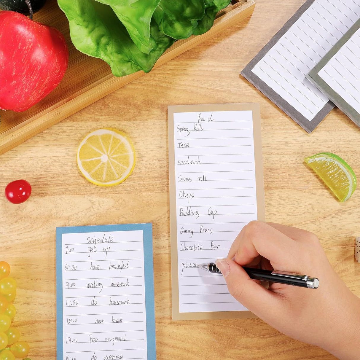Magnetic Notepad Fridge - Shopping List - Memo Pad - To Do List - Writing Pad - Notebook - Magnetic Lists - Memo Sheets - Fridge Magnet - Weekly Planner - Desk Accessories - Pastel Mix - 4 Pieces