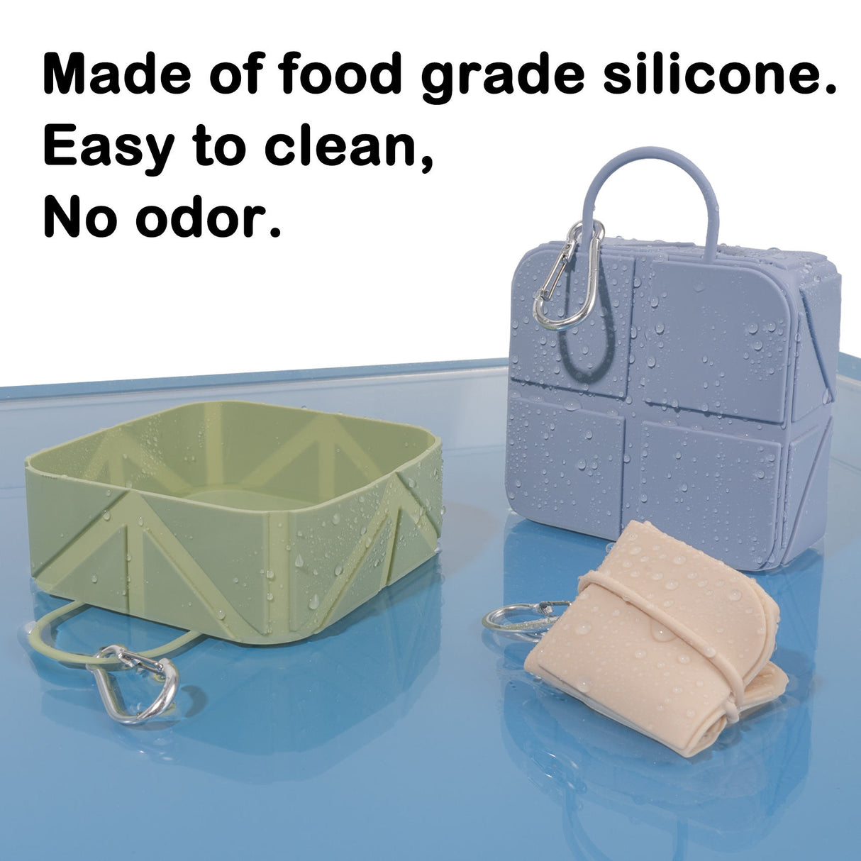 Foldable Dog Food Bowl - Dog Drinking Bowl - Dog Bowl - Travel Bowl - Water Bowl - Food Bowl - Dog Supplies - Hiking - Camping - On the Go - Silicone Bowl - Portable Food Bowl - Dog Accessories - Cat Food Bowl - Puppy - Pastel Mix - Pack of 5
