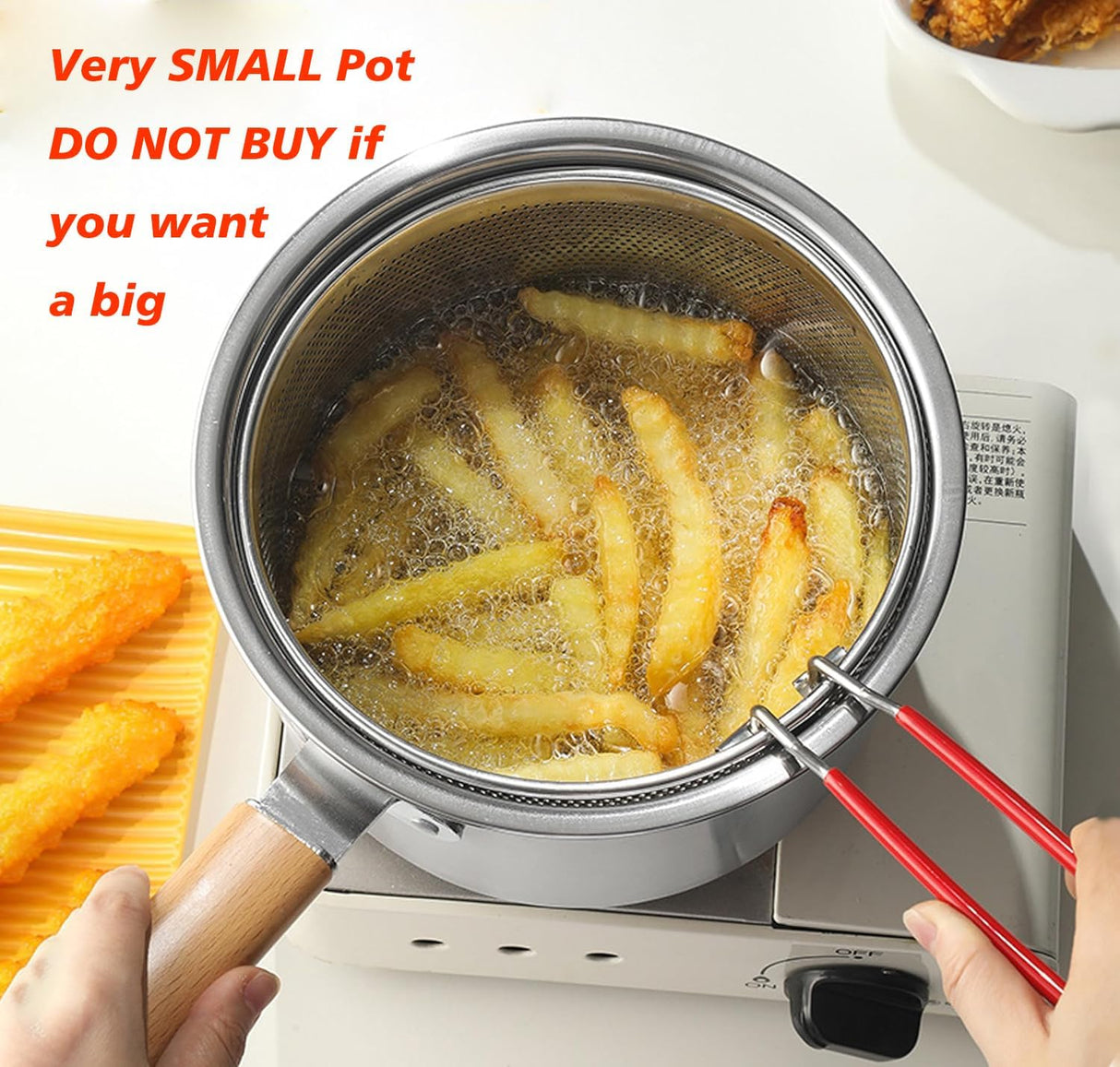 Deep fryer - Deep fryer - Saucepan - Cooking pot - Frying basket - Doughnut pan - Dutch oven - Induction pan - Gas - Electric - Frying set - Kitchen utensils - Kitchen accessories - Including tongs - Stainless steel - Stainless steel - Silver - 1 piece