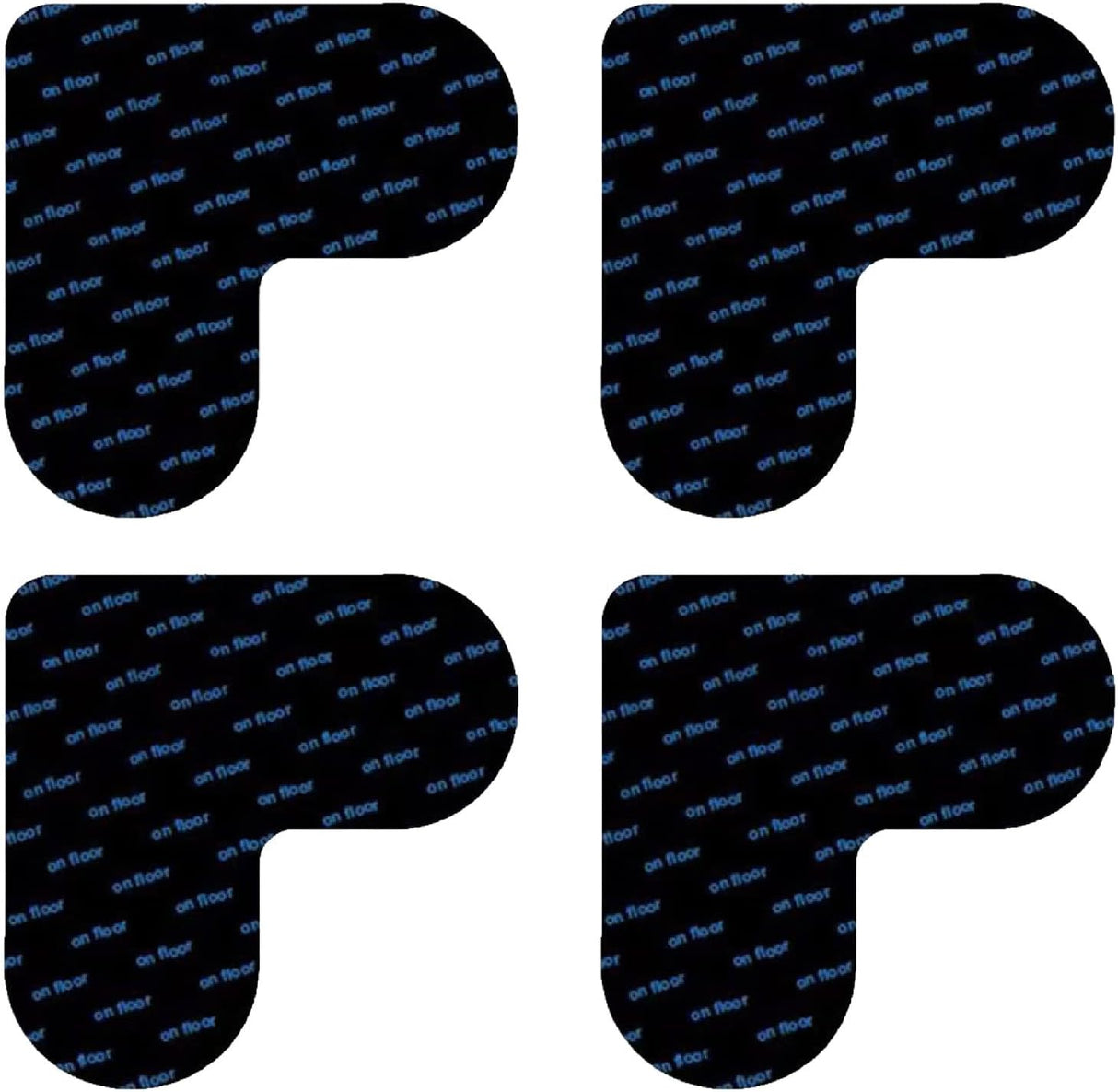 Carpet stoppers - Anti-slip mat - Rug grippers - Rug stopper - Anti-slip stickers - Rug fixer - Sofa cover stopper - Carpet undermat - Decorative grippers - Sofa gripper - Black - 4 Pieces