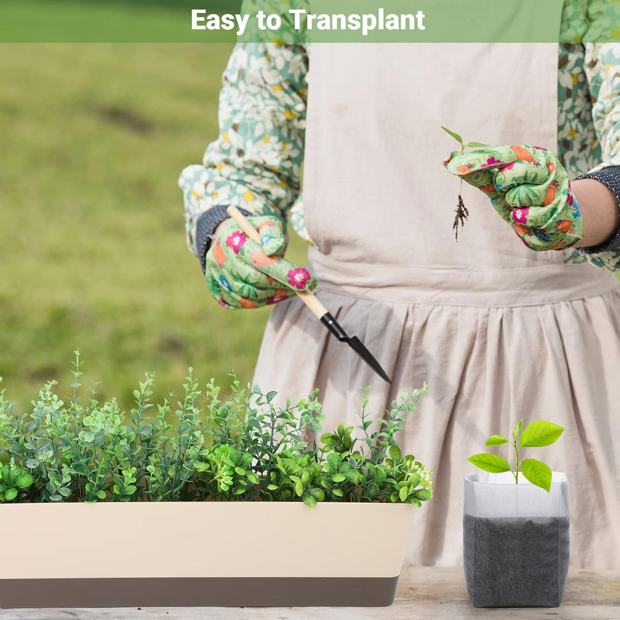 Grow Bags - Gardening - Grow Pots - Vegetable Garden - Seedlings - Plant Bags - Non-woven Grow Bags - Growing Set - Breathable Fleece - Vegetable Garden Package - Combination Set - Sowing - Cuttings - Mix - Vegetable Garden - Vegetable Gardening - Sustain