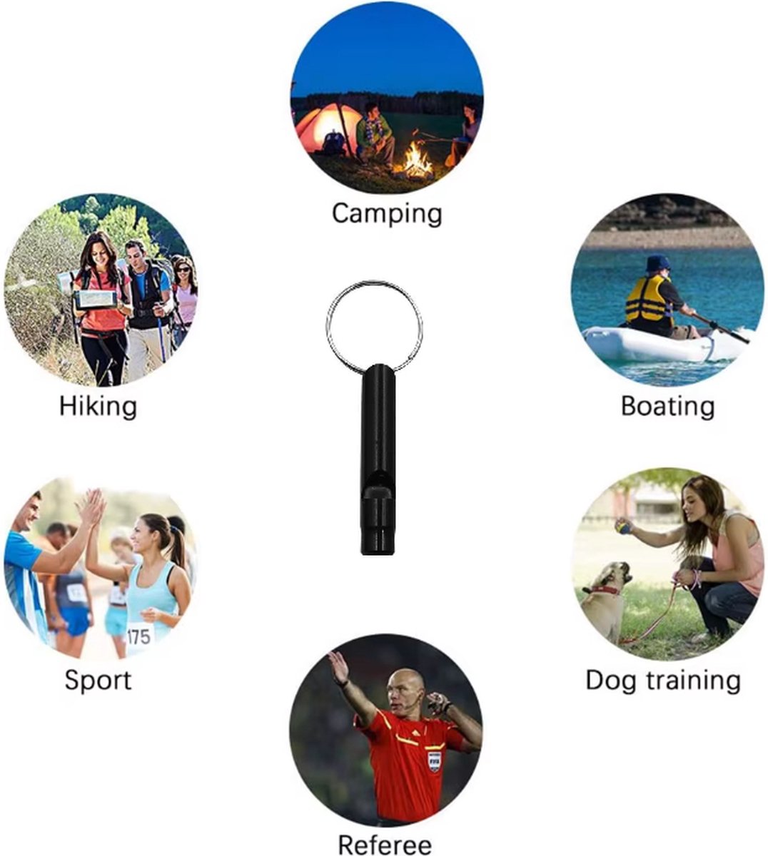 Dog whistle | Emergency whistle | Emergency whistle | Emergency kit | Black
