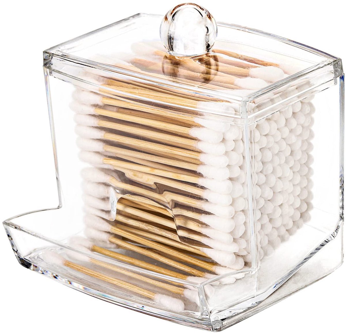 cotton swab holder dispenser large transparent bathroom storage accessories decoration organizer cotton swab cotton ball holder apothecary jar cotton swab cotton ball thread container