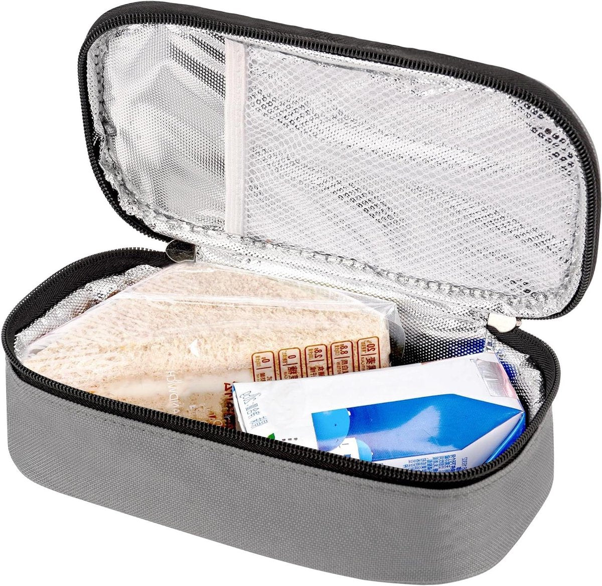 Travel Snack Bags - Thermally Insulated Container - Fruit - Lightweight - Leak-Proof Cooler Bag - Portable - Storage Accessories - Picnic - Grey - Suitable for model XYZ.