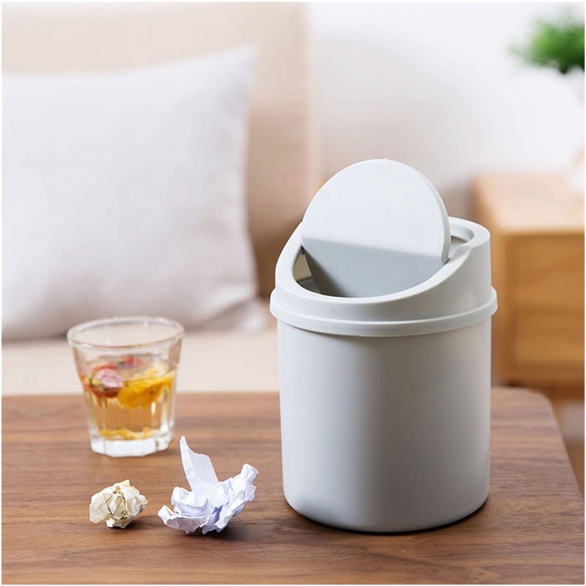 1-pack, pink, mini trash can, desk trash can, home office storage accessories