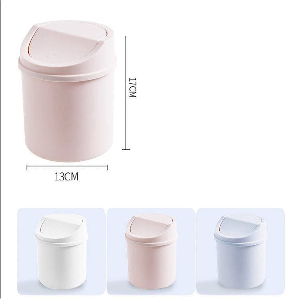 1-pack, pink, mini trash can, desk trash can, home office storage accessories
