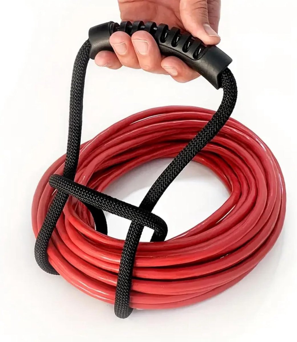 4 pieces - Cable management strap - Cable management strap - Carrying rope - Handle - Storage rope - Storage accessories - Suitable for cable storage - Tools - Water pipes - Black - 10*40cm