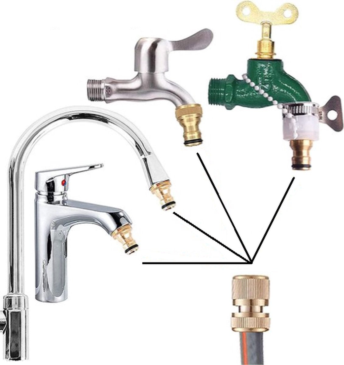 Kitchen Faucet Adapter | Universal | Tap Adapter | For Connecting a Hose | Faucet Connector