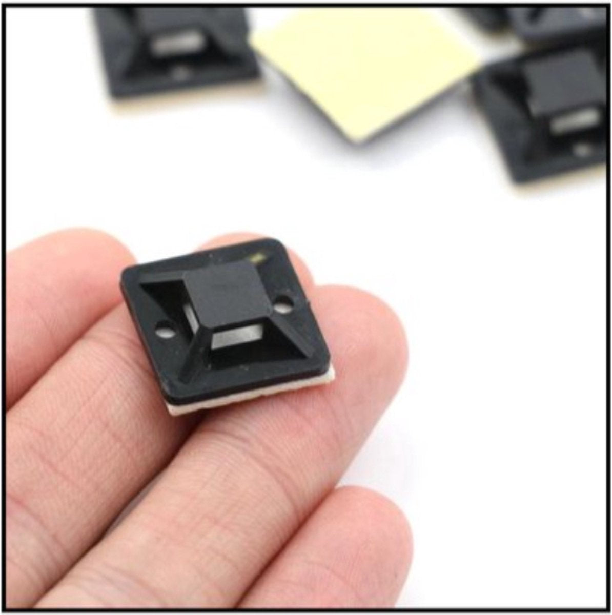 Self-Adhesive Saddles | Cable Base for Cable Ties | Cable Ties | Base | 50 Pieces | 20x20mm