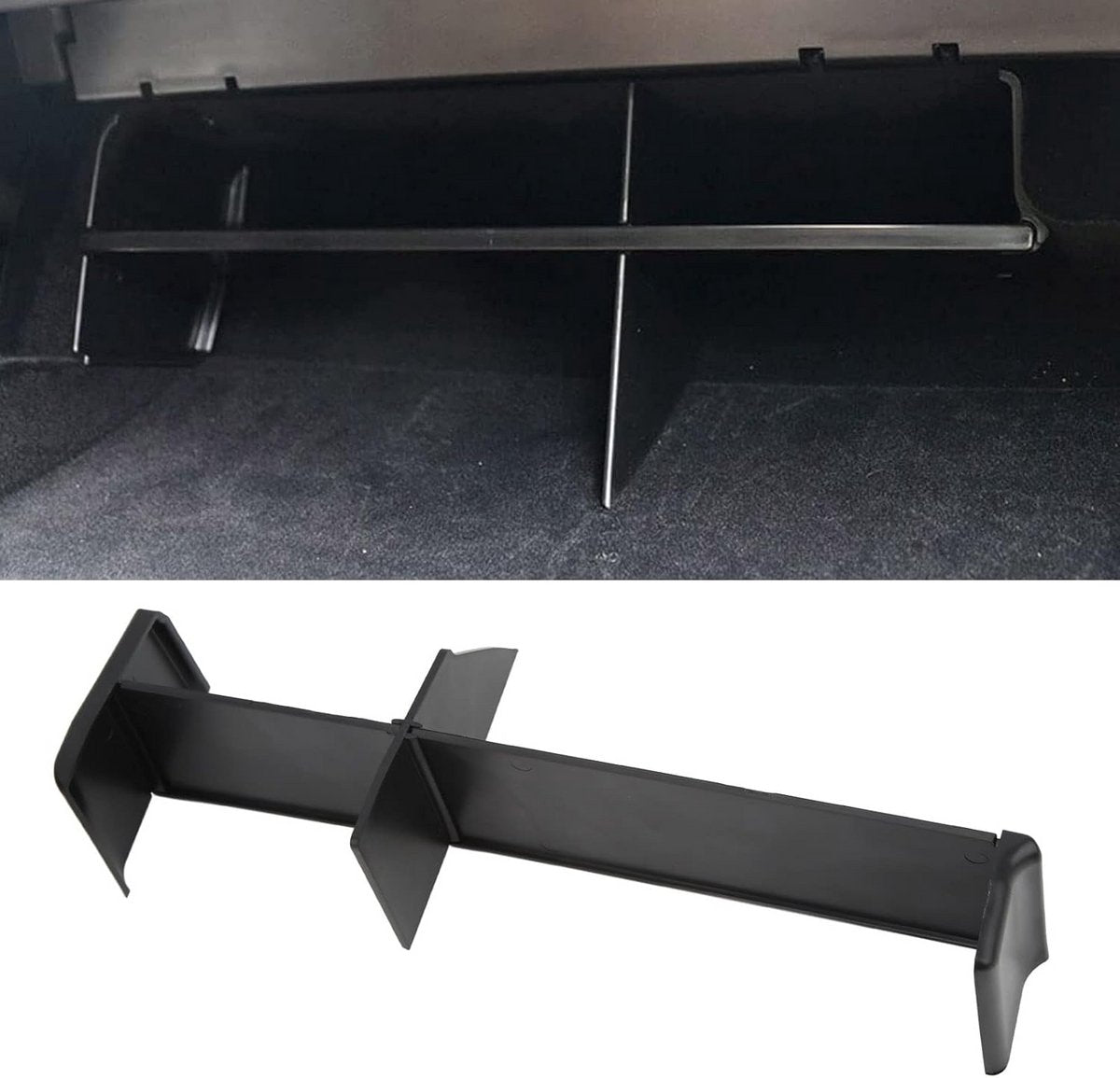 Glove Compartment Divider Organizer for Car Interior - 4-Piece Storage Accessories