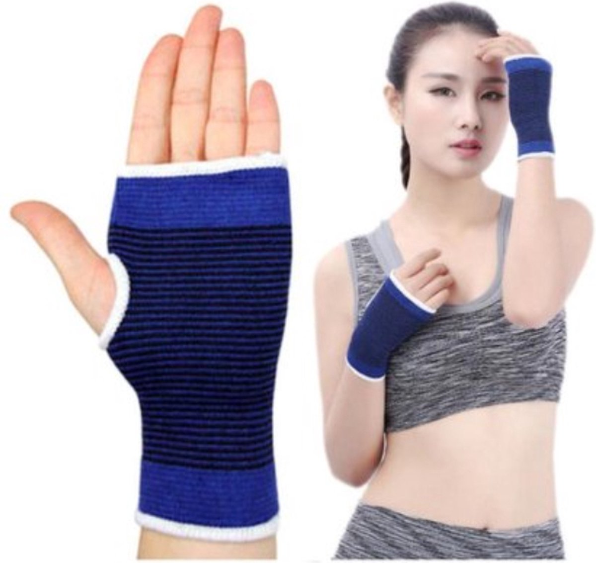 Wrist Brace | Wrist Support | Bandage | Injury | Wrist Support | Left & Right ( 1 Pair ) | Hand Protection | Wrist Support | Blue