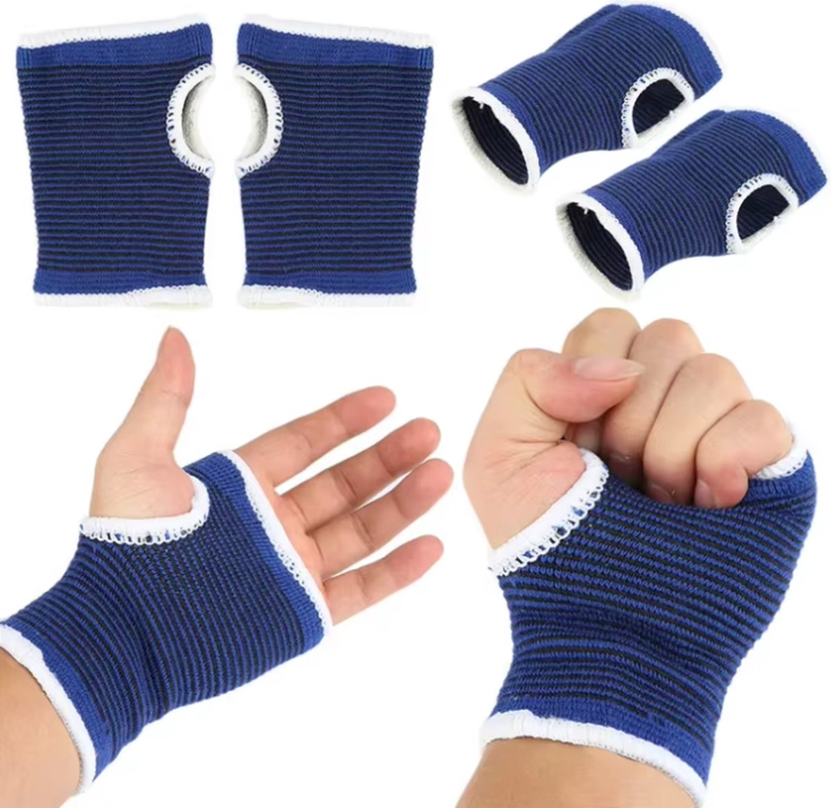 Wrist Brace | Wrist Support | Bandage | Injury | Wrist Support | Left & Right ( 1 Pair ) | Hand Protection | Wrist Support | Blue