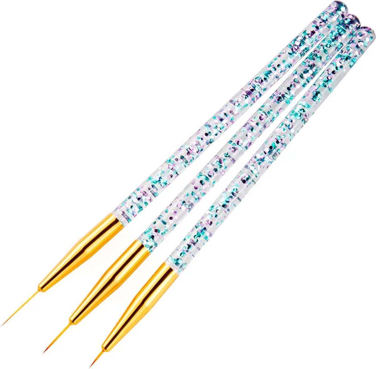 Nail Art Pens Set of 3 | Nail Brushes | GOLD