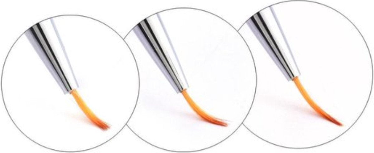 Nail Art Pens Set of 3 | Nail Brushes | silver