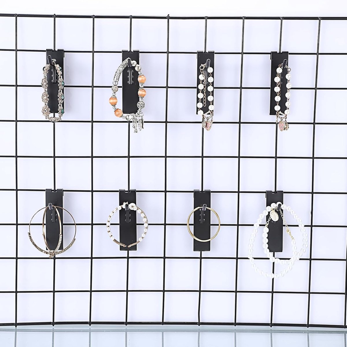 Gridwall Hooks 30 Pieces - 10/15/20cm - Iron - Black - Commercial Quality - Grid Wall Panels Accessory - Garage - Shop - Storage accessories
