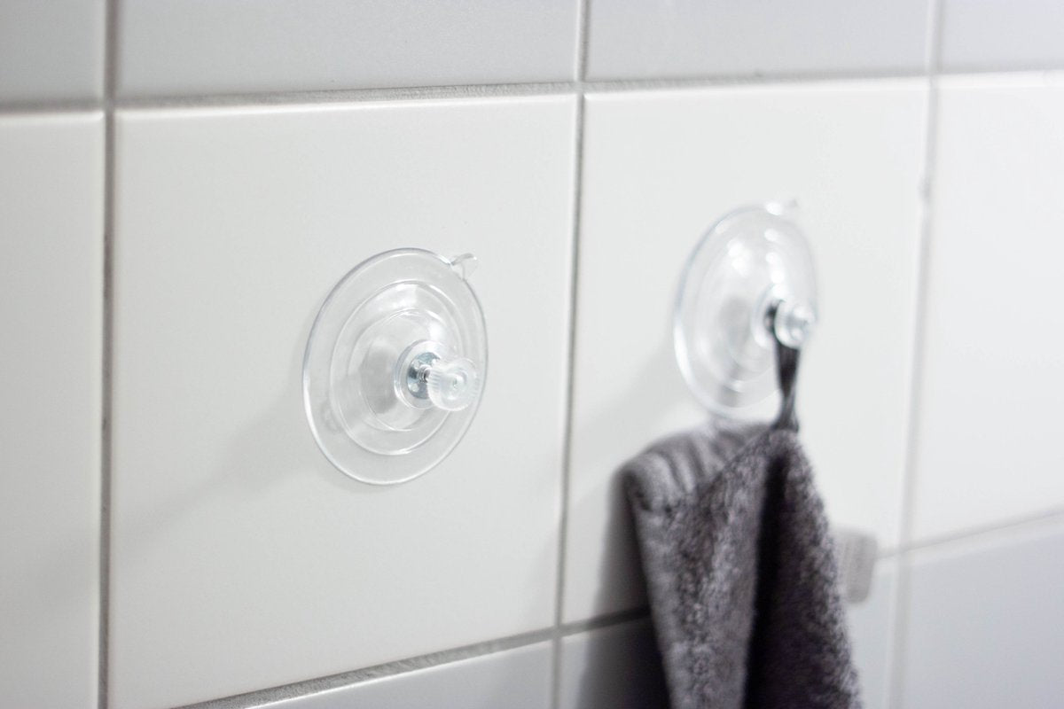 Brute Strength - 15 x Threaded Suction Cup - 40MM M4x10 - Suction cup with hook alternative to window film - sun protection suction cups - suction cup hooks - nut – bolt - glass - hanging hooks