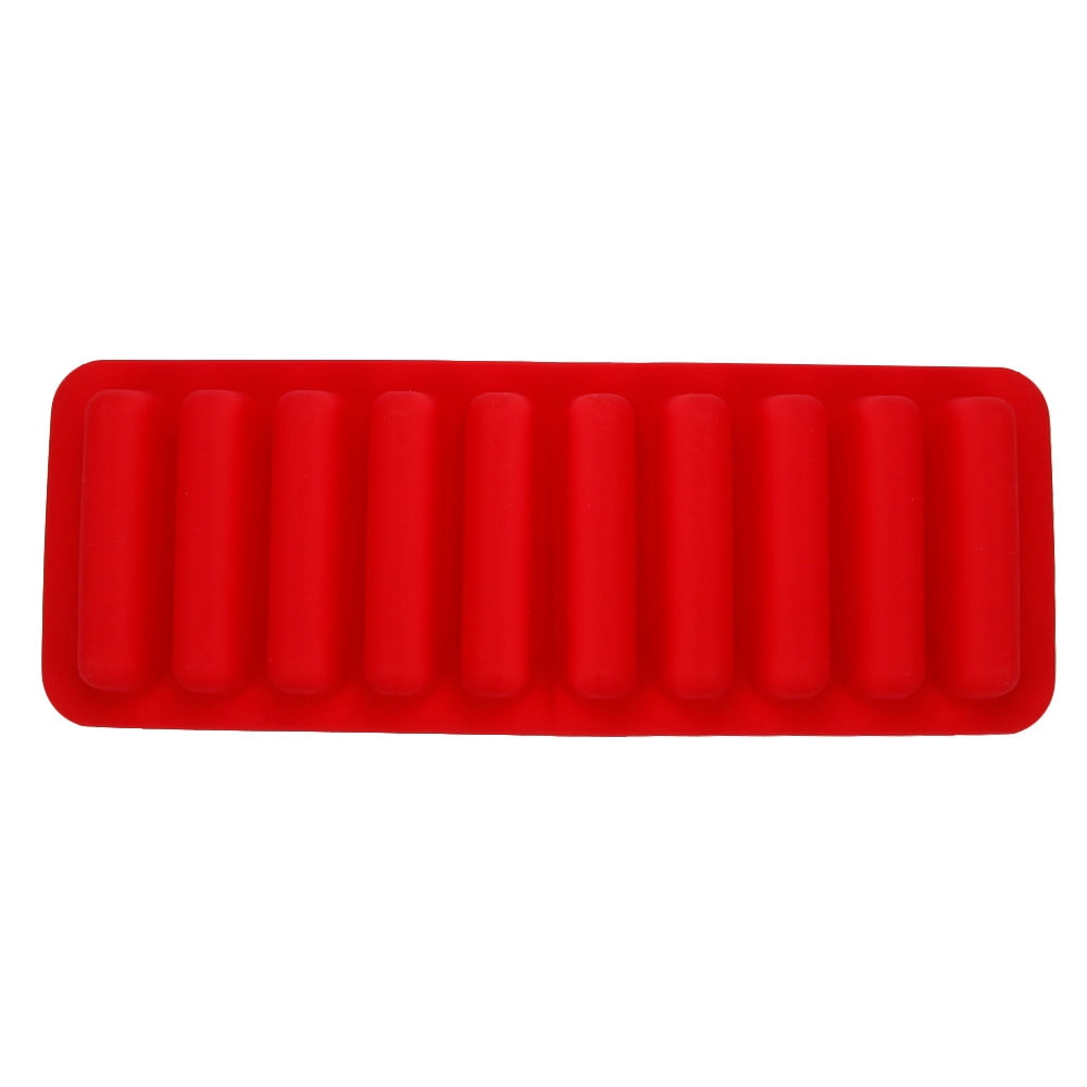 Chocolate Bar Molds Silicone Rectangle for Deep Bars,10 Cavities Thick Flexible Molds for Homemade Snacks Sugar Free Energy Soft Baked Oat Protein Energy Bars, Easy Release Moulds Tray Radon Color 1pc