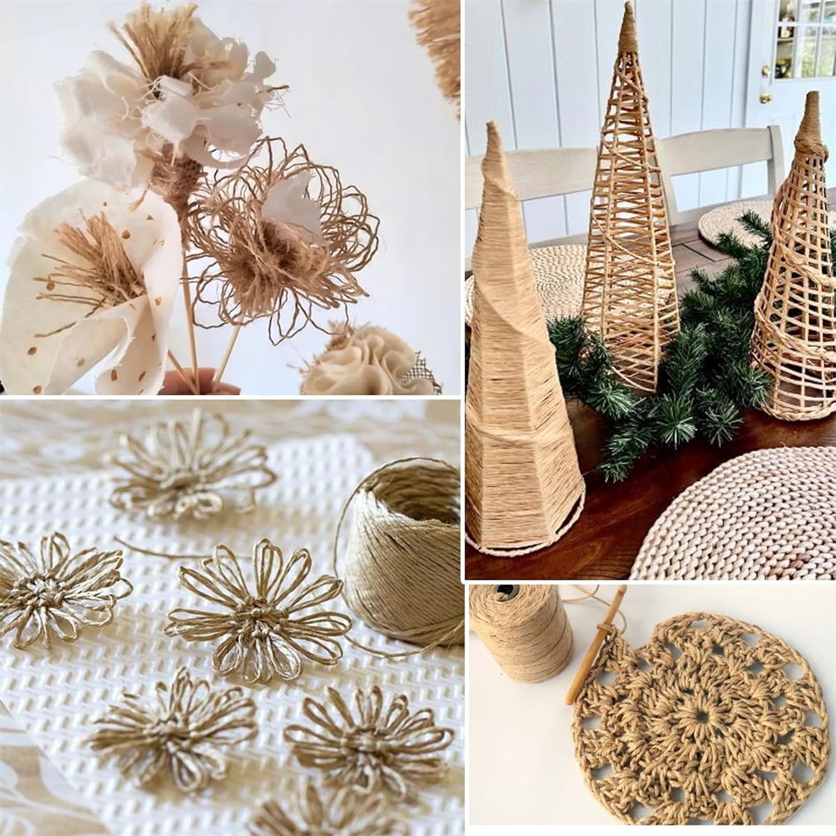1 Rolls Floral Bind Wire Wrap Twine,Vine Wire Waterproof Paper Wrapped Rope Metal Wire for Flower Bouquets Flower Crowns, Artificial Flower Making, DIY Projects,Wedding Decorating (Brown) Light Brown