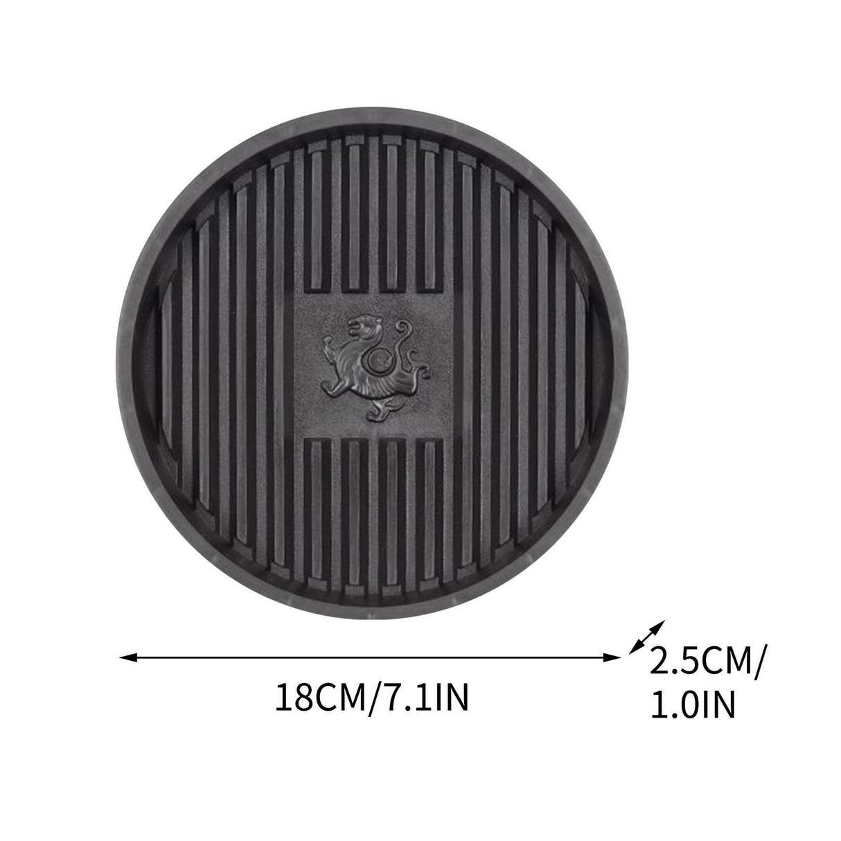 10 Inch Plant Saucer Tray,Decorative Flower Pot Drip Tray, Non-Slip Water Catch Basin for Indoor/Outdoor Potted Plants - Leak Proof Plant Mat for Furniture Protection Gray