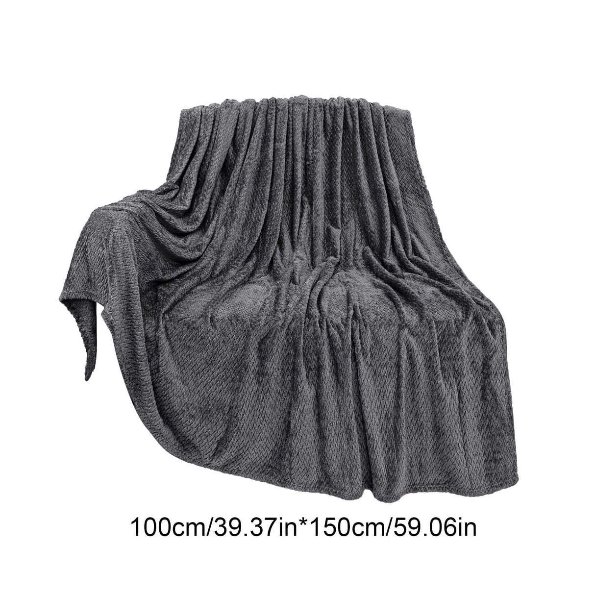 Christmas Solid Color Blanket, 59x39" Soft Warm Throw Blanket, Light-weight Plush Throw Blanket for Bed Sofa Camping Airplane Holiday Gray