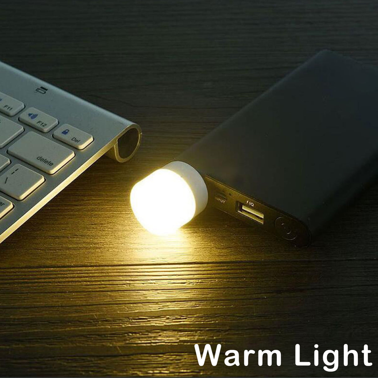 USB Night Light, LED Mini Light Bulb, Plug in Night Light, Small Bedside Night Lights, USB Light Bulb for Bedroom, Hallway, Kitchen, Car Tiny Light, Power Bank Power Outage Emergency Light Beige