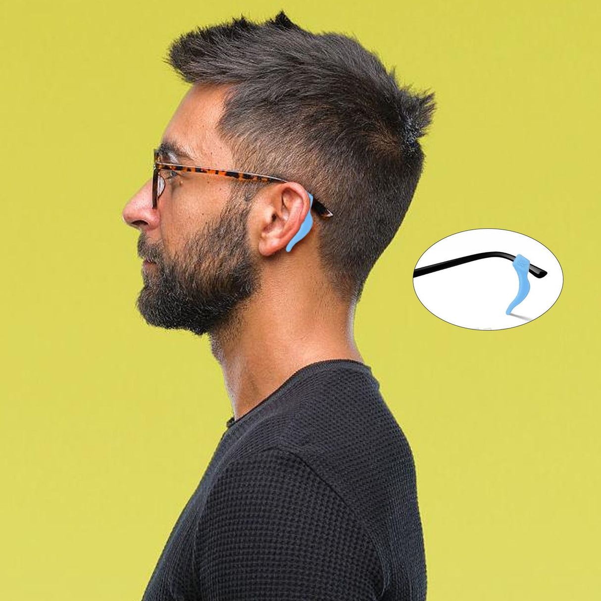 24Pcs Silicone Slip Ear Hook,Eyeglass Retainer,Anti Slip Ear Grips Hook,Comfortable and Durable Glasses Accessories for Sports,Reading,Outdoor Activities,and Daily Use,A I