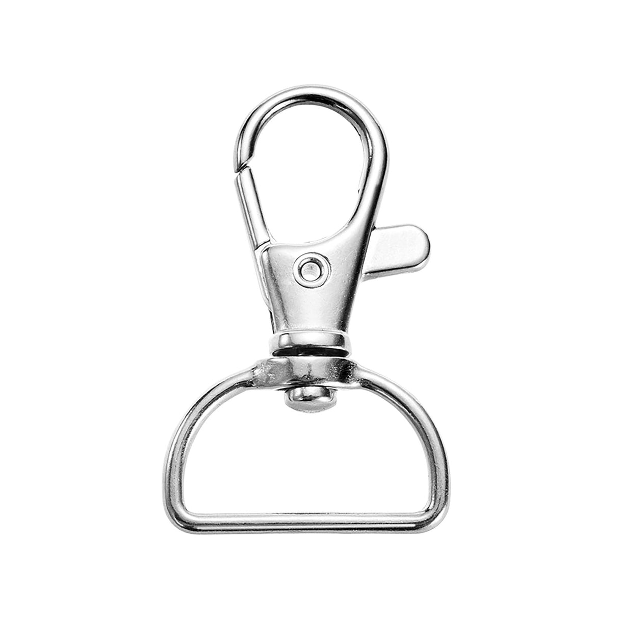 Swivel Snap Hooks, 1 Pcs Metal Lanyard Snap Hook, Lobster Claw Clasps for Keychain Making, Shoulder Strap Repair Metal Buckle, Backpack Belt Buckle, Luggage Hook, for Purse Sewing Silver