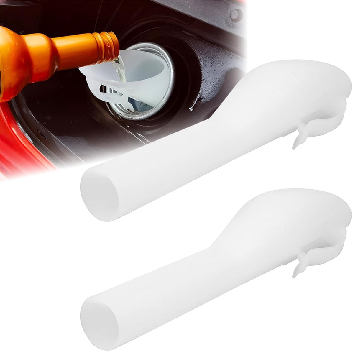 Set of 3 Fuel Filler Portable Spill Free Plastic Funnels for Automotive Use 1.57x0.79x6.69In Durable Filler Accessories for Indoor and Outdoor