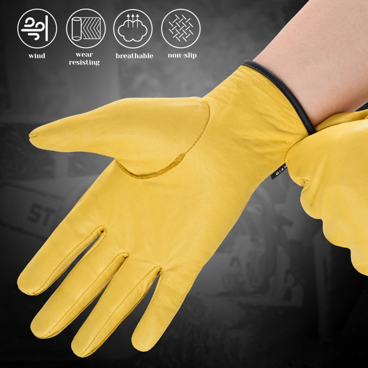 Leather Working Gloves Work Gardening Gloves Thorn Proof Garden Building Heavy Duty Utility Gripper Men Women M