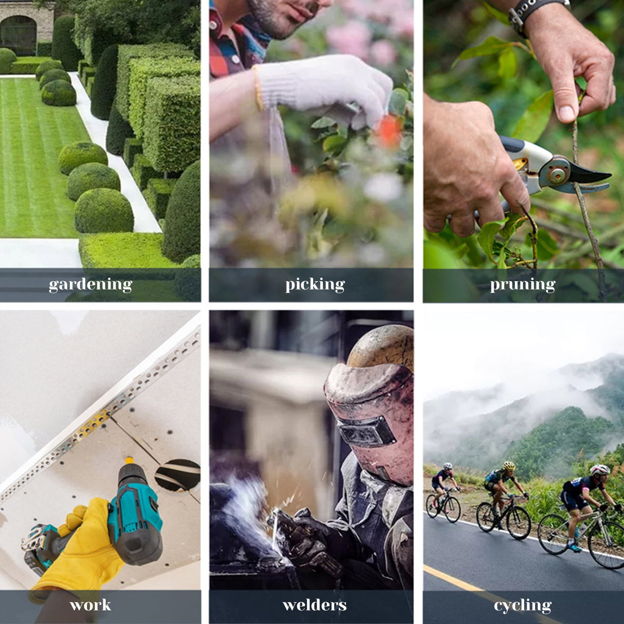 Leather Working Gloves Work Gardening Gloves Thorn Proof Garden Building Heavy Duty Utility Gripper Men Women M