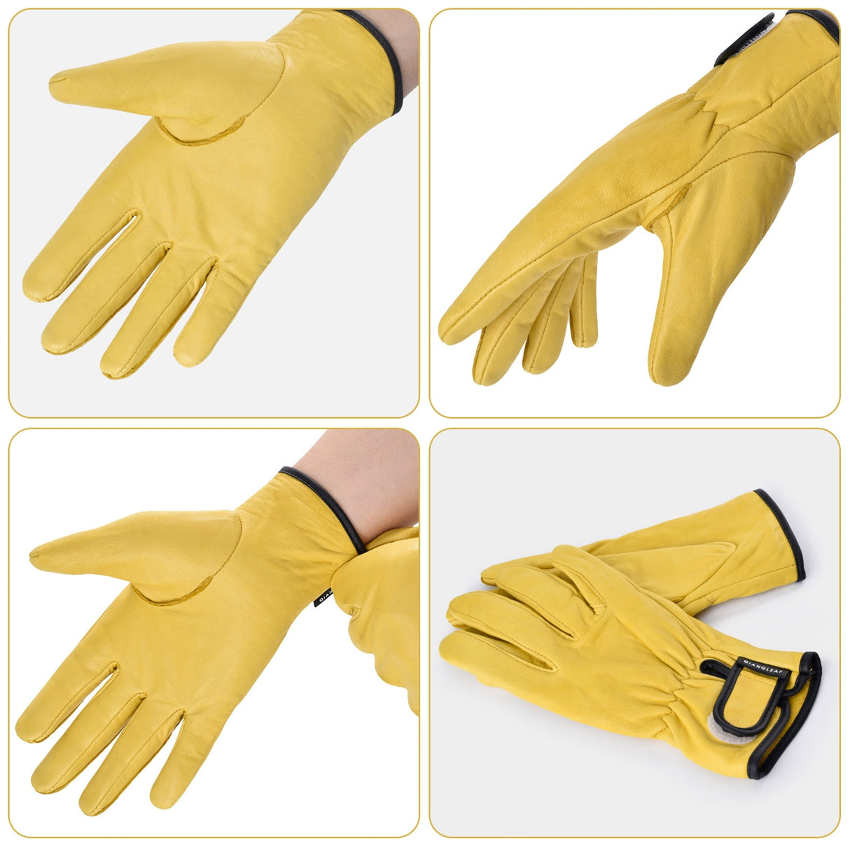 Leather Working Gloves Work Gardening Gloves Thorn Proof Garden Building Heavy Duty Utility Gripper Men Women L