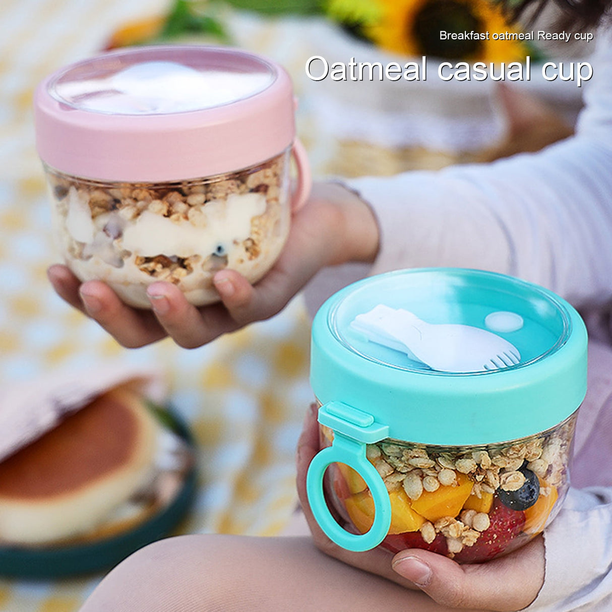 Polycarbonate White PC Leakproof Yogurt Container Pink