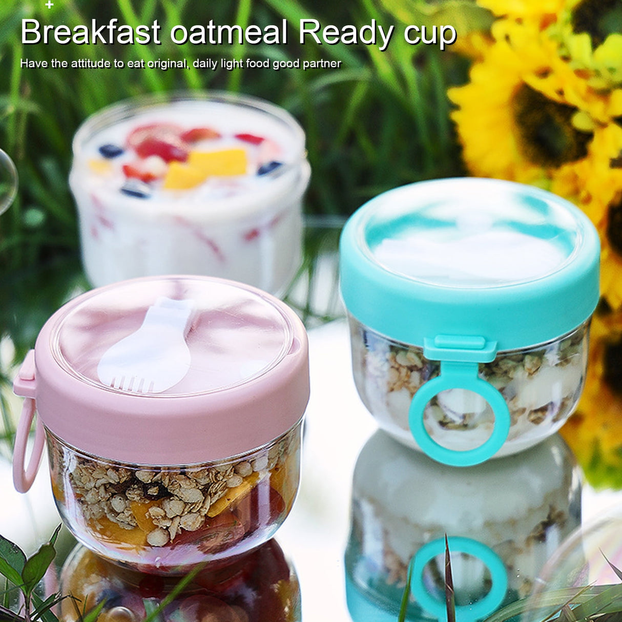 Polycarbonate White PC Leakproof Yogurt Container Pink