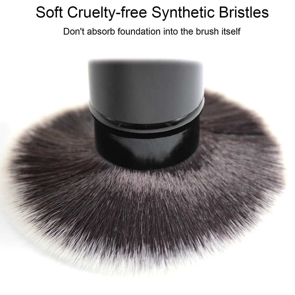 Retractable Foundation Makeup Brushes, Travel Flat Top Kabuki Powder Brush