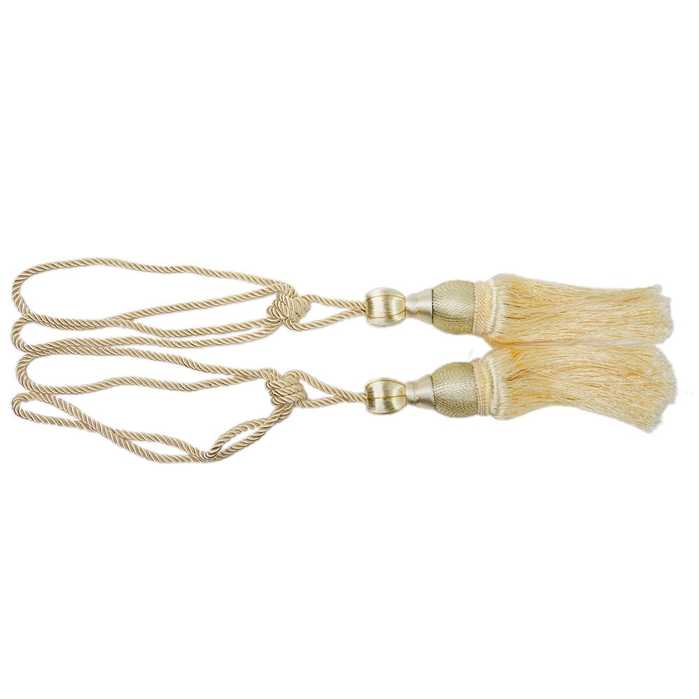 2pcs Large Tie Backs Ball Tassel Curtain Rope Tieback Gold