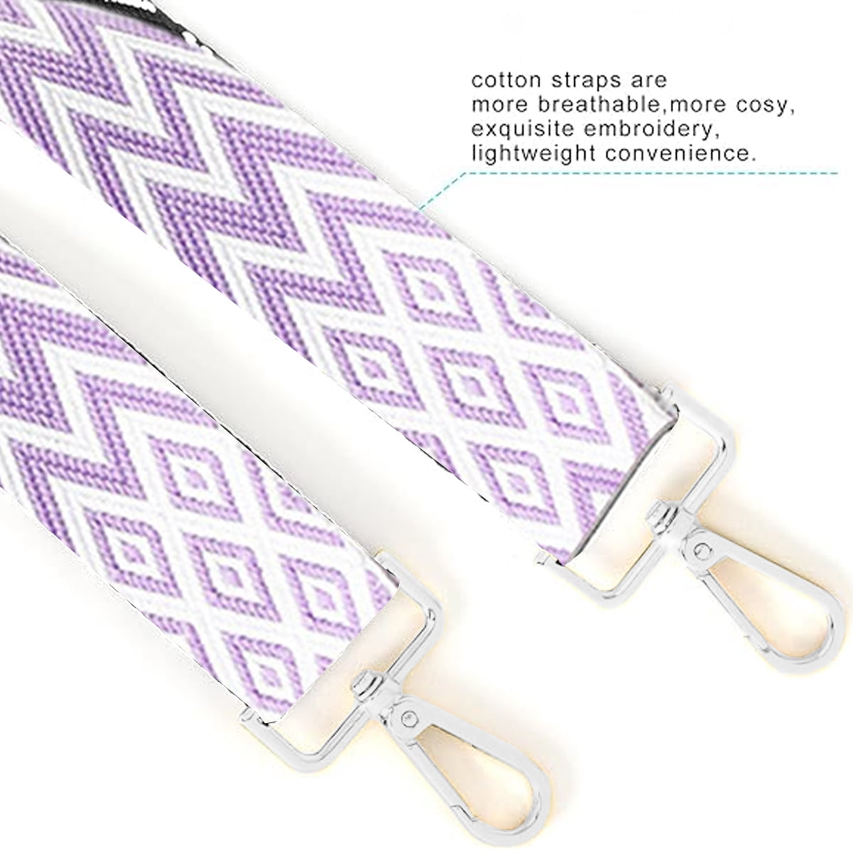 Replacement Crossbody Strap Handbag Guitar Strap Purse Shoulder Strap Adjustable Retro Jacquard - Dark blue purple